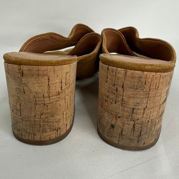 Sigerson Morrison Rhoda Heel in Chestnut Brown Suede Mules Sandals size 9.5 - Picture 8 of 8